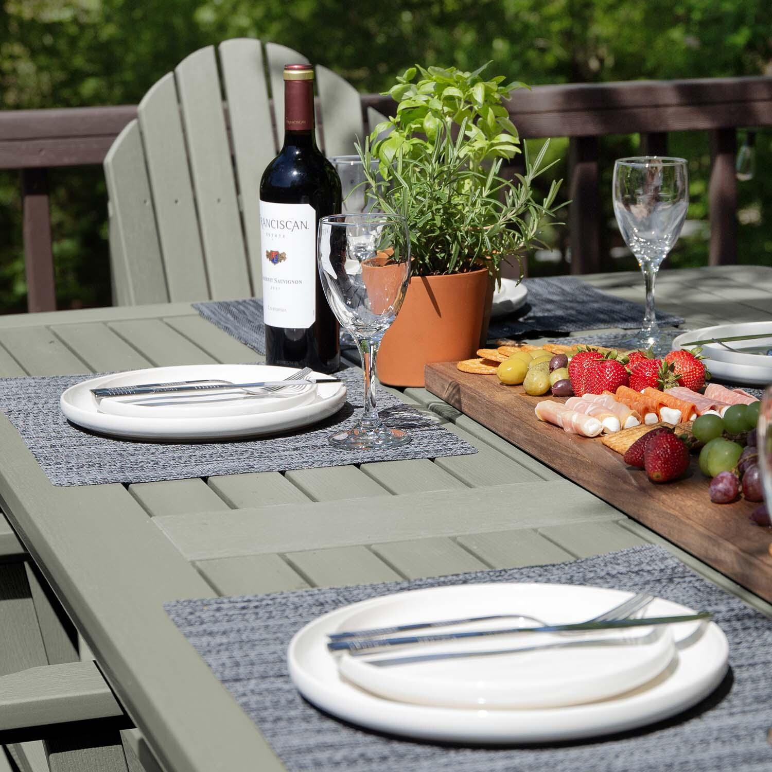 Dream Bay 7 Pc Rectangular Dining Set in Eucalyptus By Lakeview Outdoor Designs - Detail thumbnail