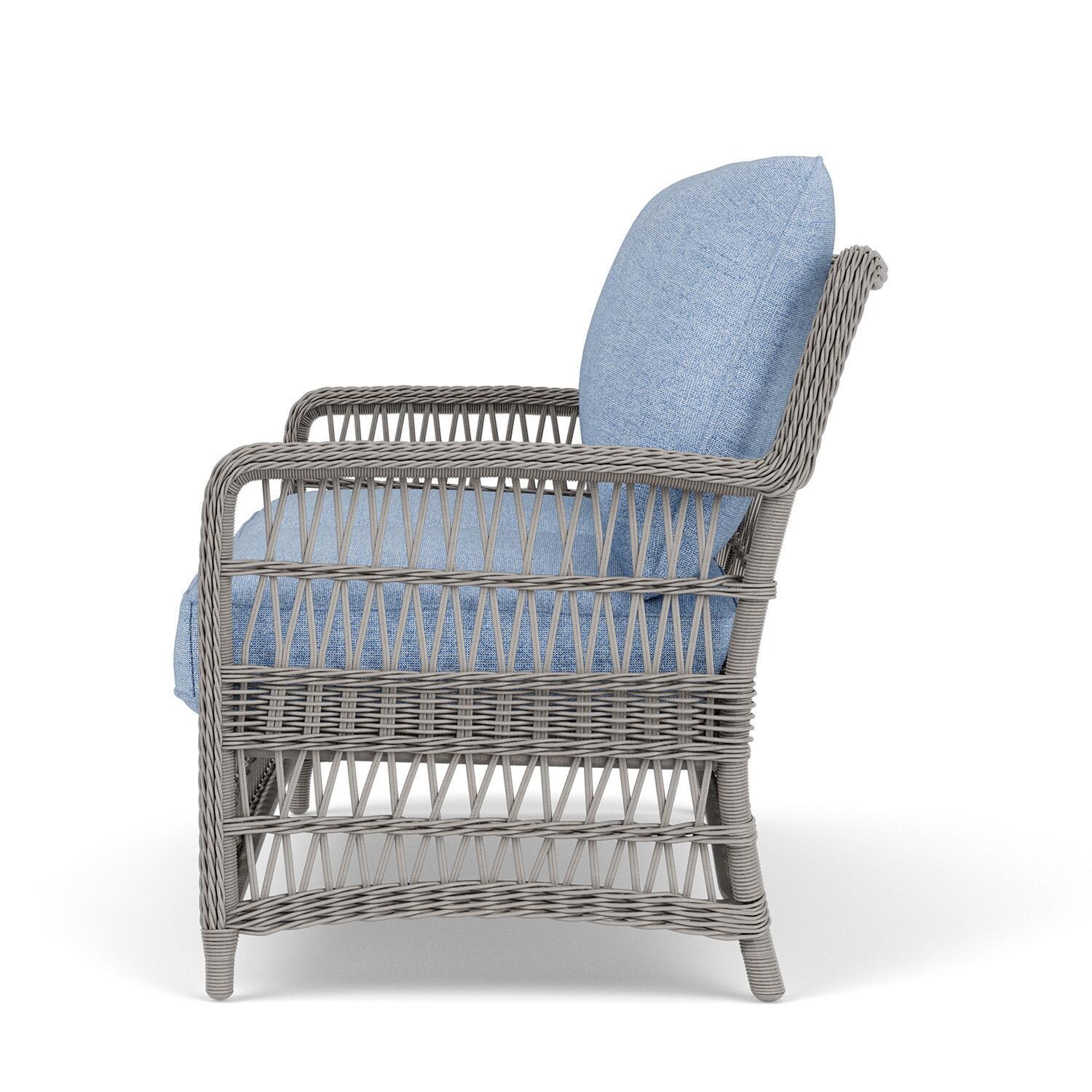 Lloyd Flanders Mackinac Loveseat in Putty Finish with Demo Skyway Fabric - Left Side thumbnail