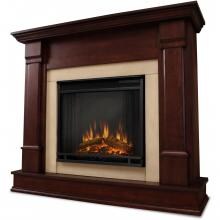 Real Flame G8600E-DM Silverton 48-Inch Electric Fireplace With Mantel - Dark Mahogany
