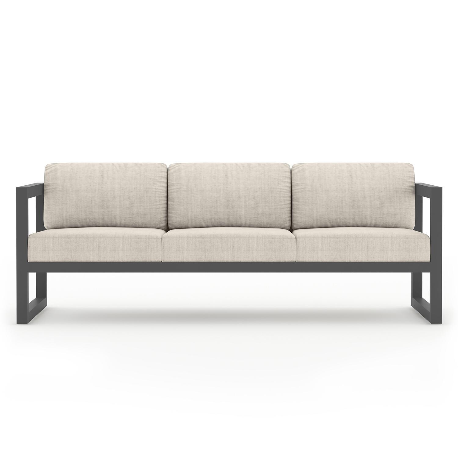 Misty Cove 5 Piece Seating Set in Slate w/Portal Coffee Table & Cast Silver Cushions by Lakeview - Sofa - White Background thumbnail