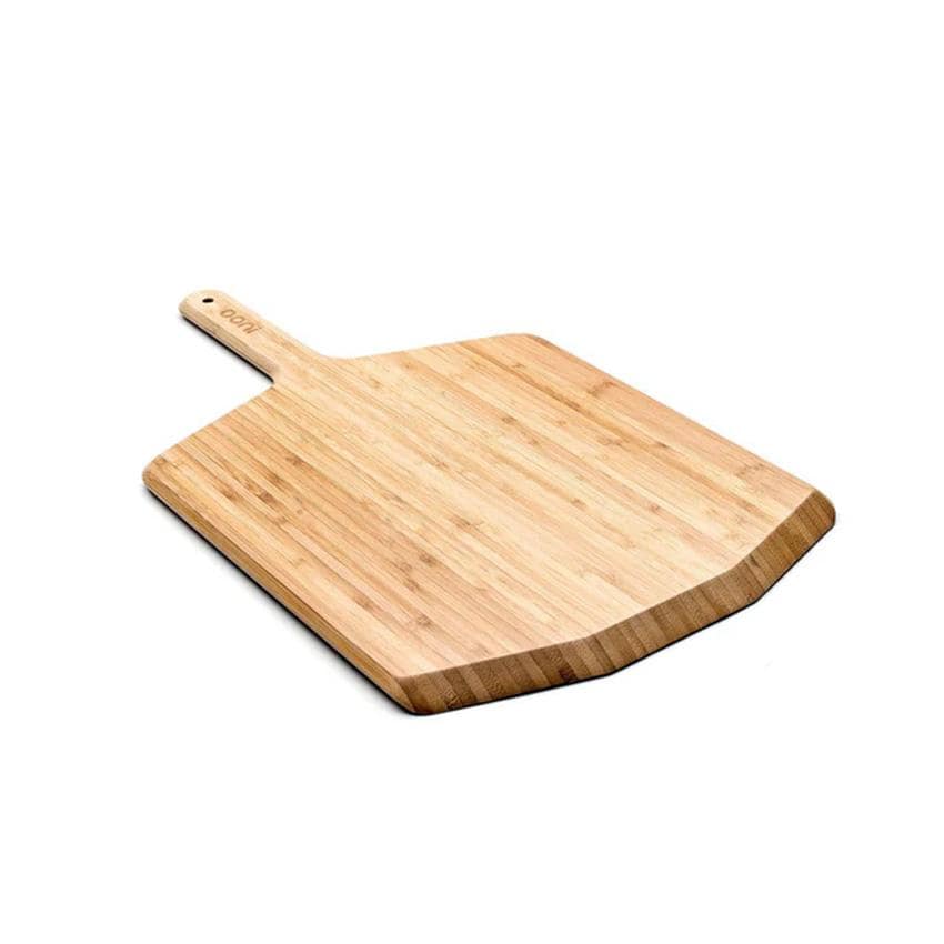 Ooni UU-P0B900 16-in Bamboo Peel & Serving Board - Angled View - White Background thumbnail
