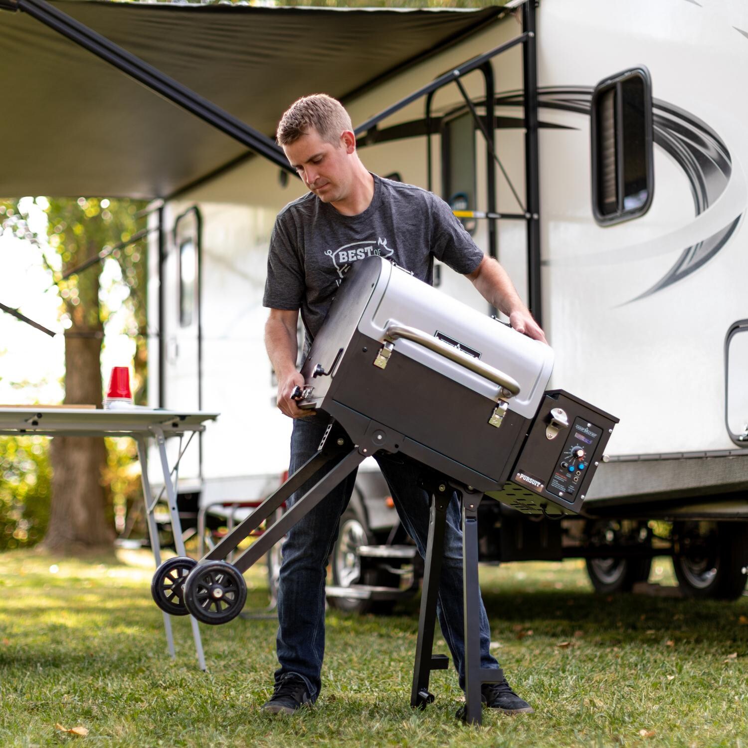 Camp Chef Pursuit 20 Portable Wood Pellet Grill - One Person Setup thumbnail