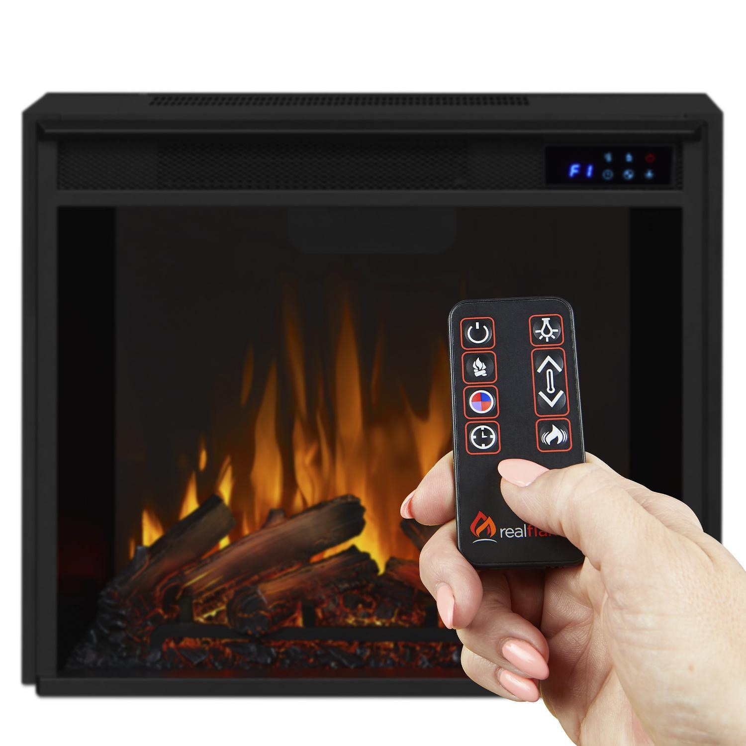 Real Flame - 1750E-GRY - Lynette 56-Inch Corner Electric Fireplace Entertainment Center - Gray - Remote Controls thumbnail
