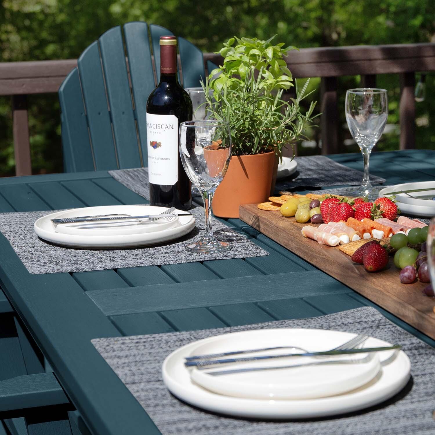 Dream Bay 7 Pc Rectangular Dining Set in Nantucket Blue By Lakeview Outdoor Designs - Detail thumbnail