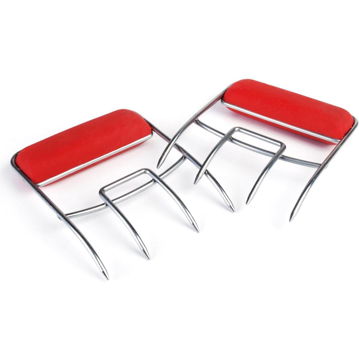 Charcoal Companion Color Time Stainless Steel Meat Claws - Red thumbnail