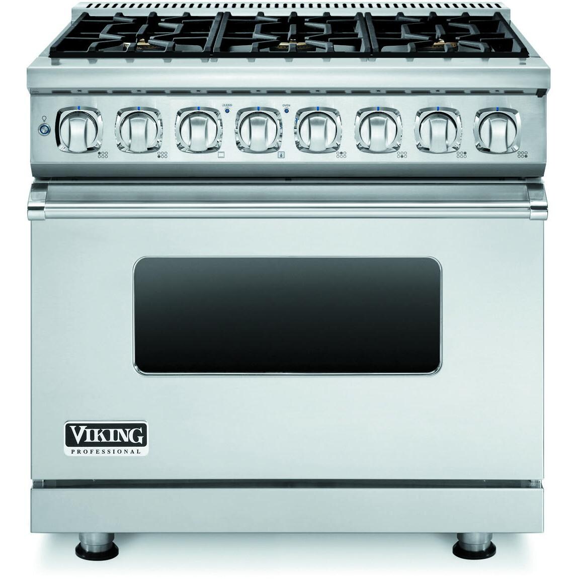 Viking Professional 7 Series 36-Inch 6 Burner Propane Gas Dual Fuel Range - Stainless Steel - VDR7366BSSLP thumbnail
