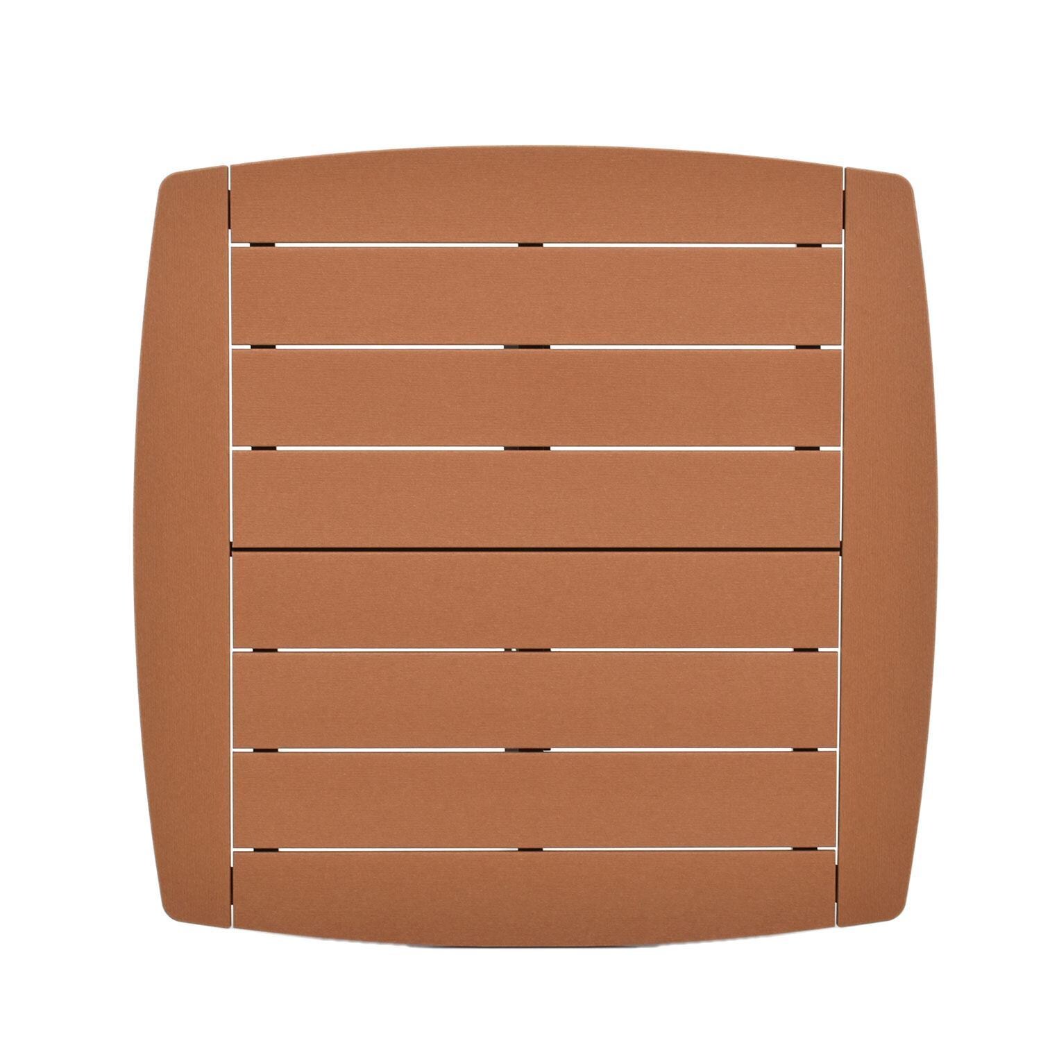 Sabine Landing 42 Inch Polyresin Dining Table by Lakeview Outdoor Designs - Top View - White Background thumbnail