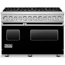 Viking Professional 7 Series 48-Inch 8 Burner Propane Gas Dual Fuel Range - Black - VDR7488BBKLP image