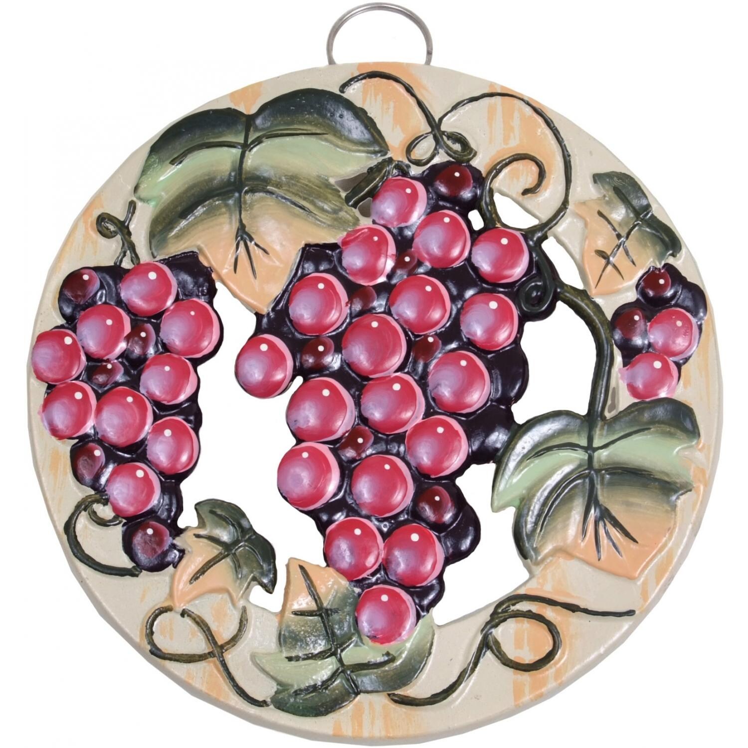 Old Dutch Round Grapevine Trivet Full View