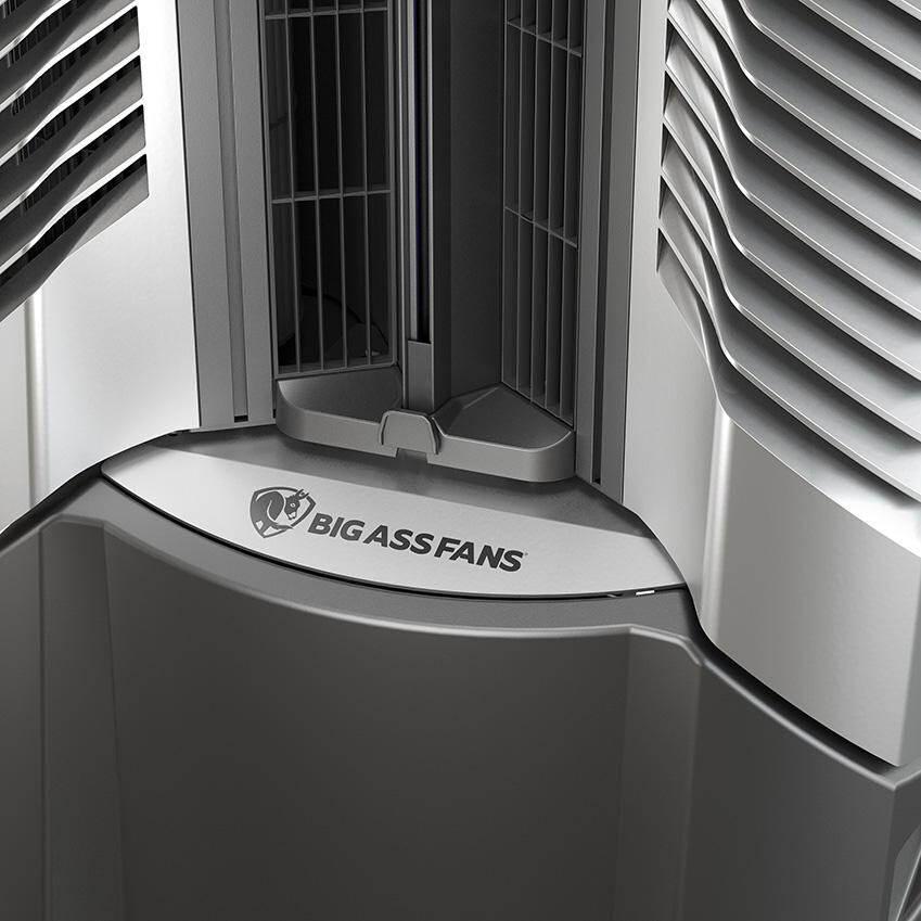 Big Ass Fans F-PWC-120V 15-Gallon Outdoor Misting Fan - Black - Branding Detail thumbnail