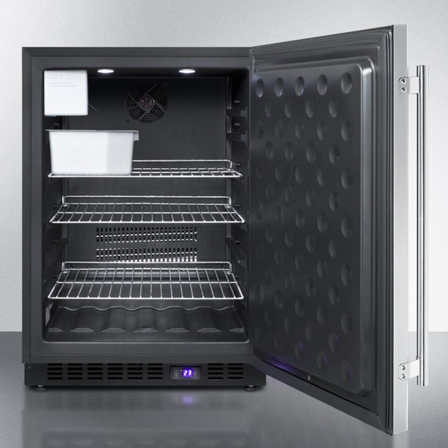 Summit 24 Inch 3 72 Cu Ft Outdoor Rated Compact Freezer With Ice
