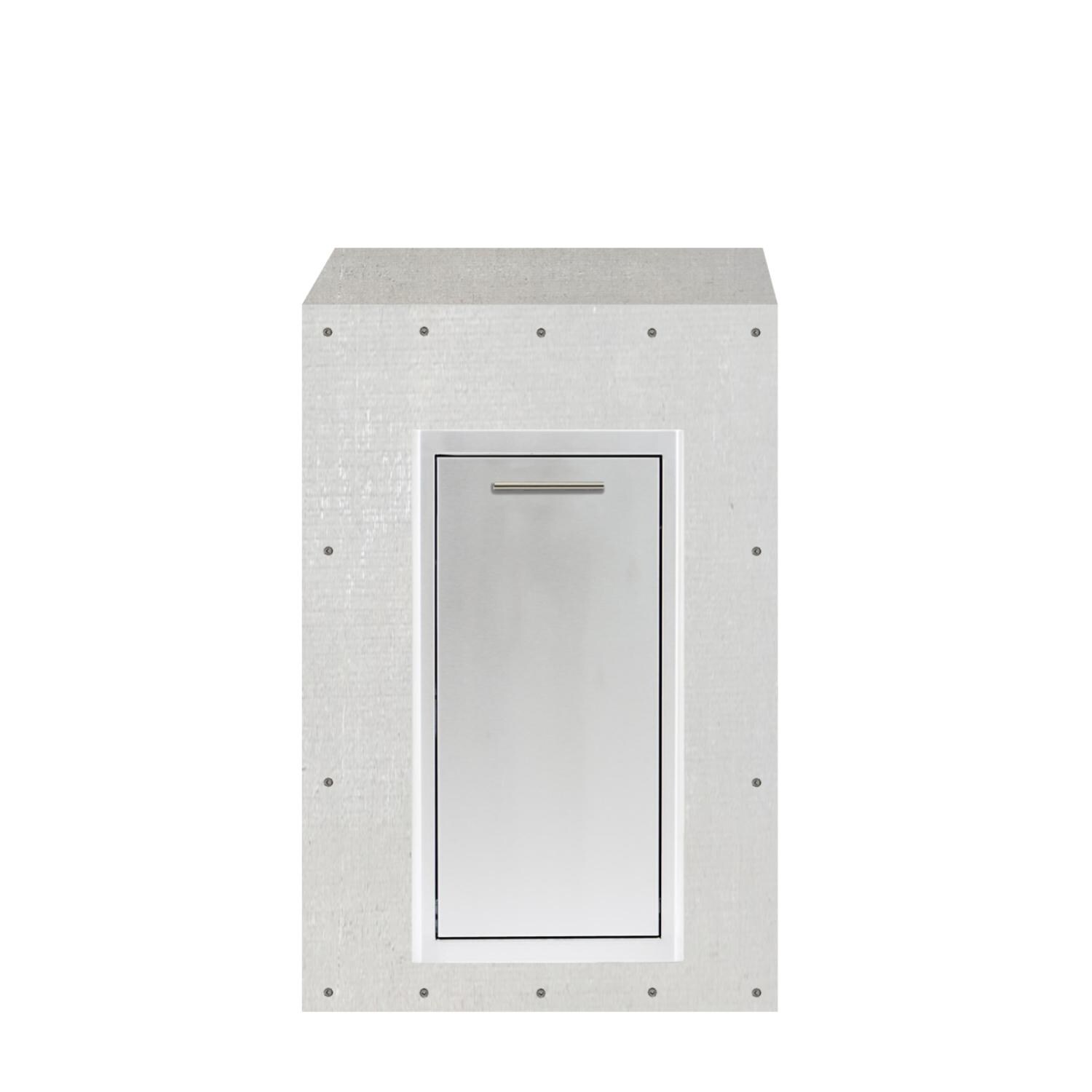 BBQGuys Signature 24-Inch Ready for Finish Outdoor Kitchen Module w/ Blaze Narrow Trash Drawer