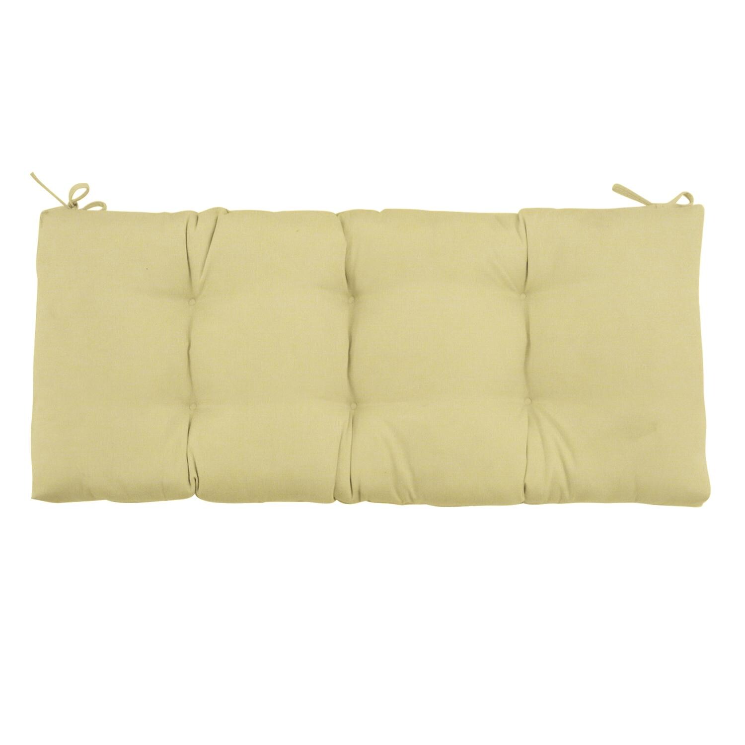 Sunbrella Canvas Buttercup Large Outdoor Replacement Bench Cushion By UltimatePatio.com -Top View thumbnail