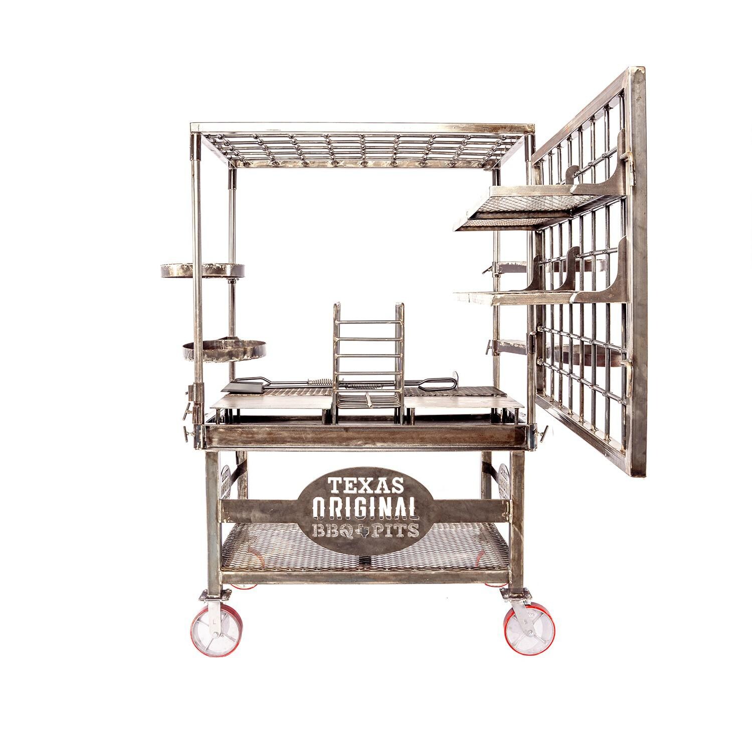 Texas Original Pits LFT-LOADED Laredo Loaded Live Fire Table - Adjustable Back Wall thumbnail