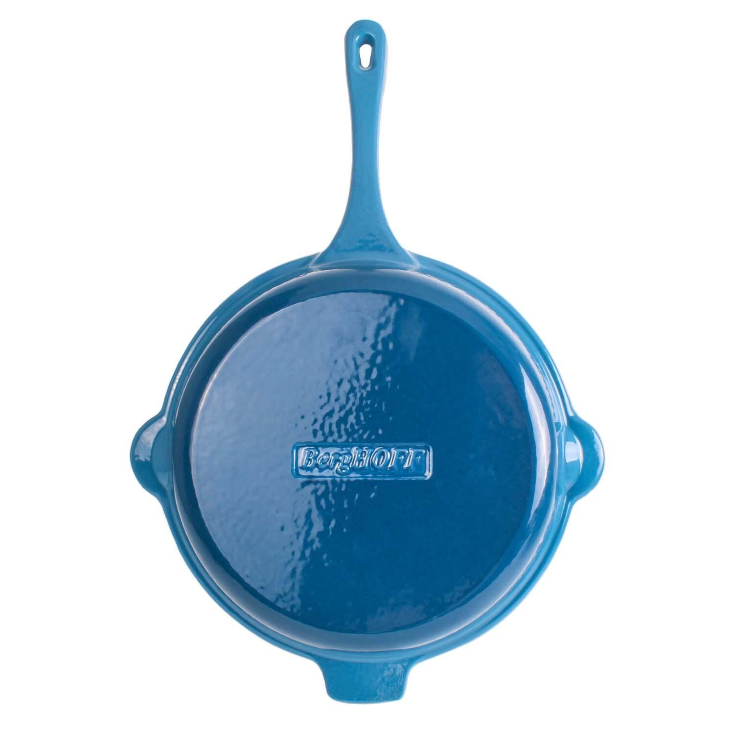 BergHOFF 10-in Neo Cast Iron Fry Pan - Blue - Bottom - White Background thumbnail