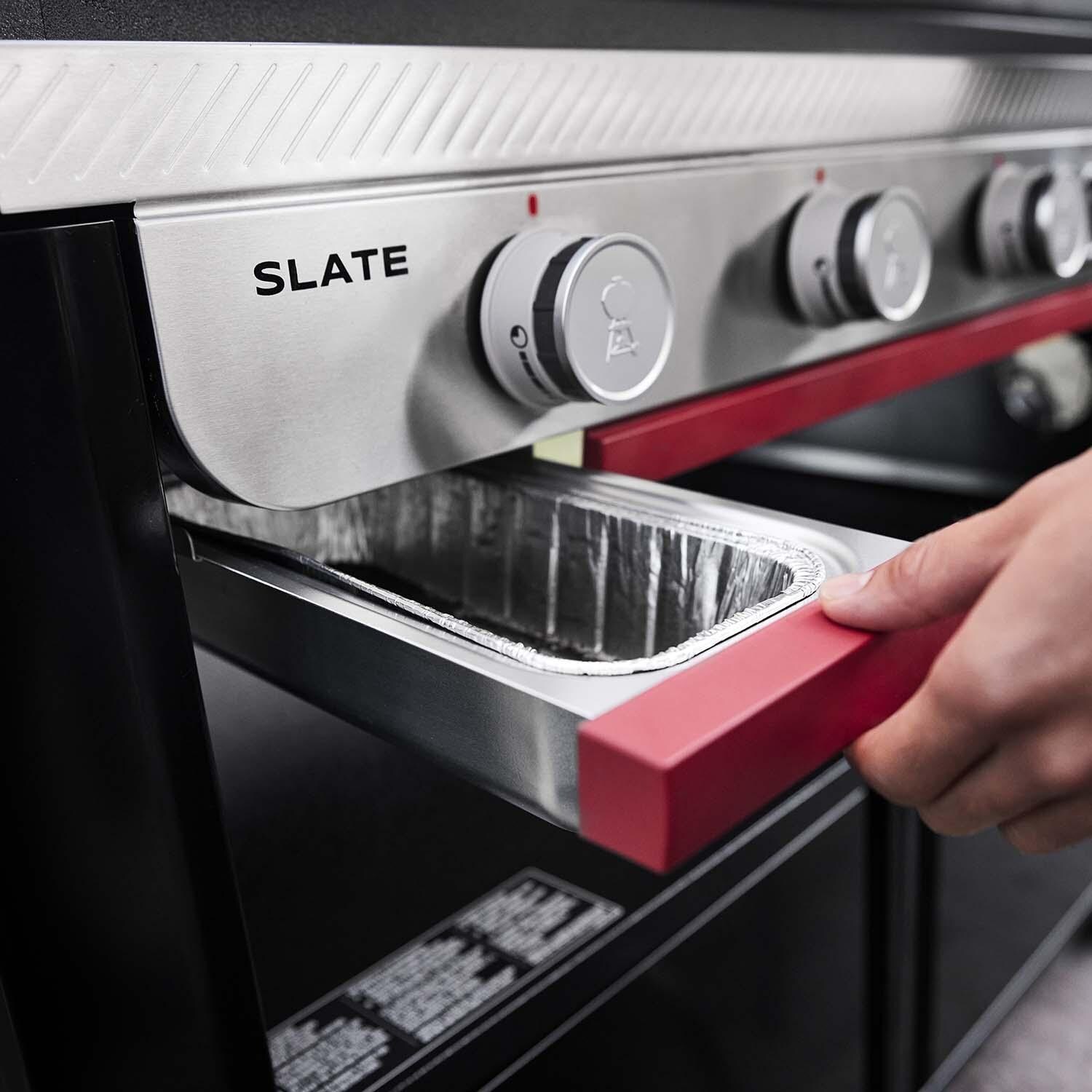 Weber 1500216 Slate 36 Inch Rust-Resistant Propane Griddle - Grease Tray - Detail thumbnail