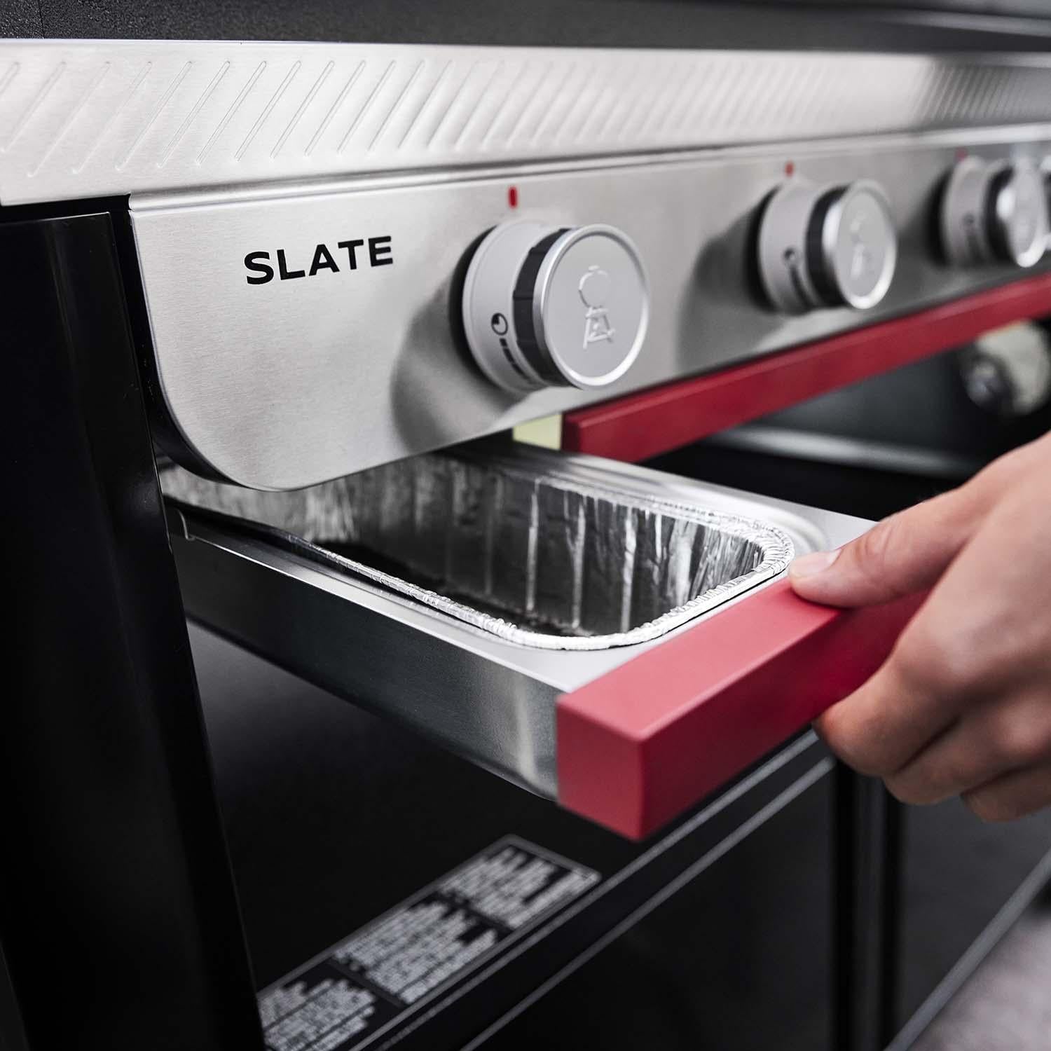 Weber 1500216 Slate 36 Inch Rust-Resistant Propane Griddle - Grease Tray - Detail thumbnail