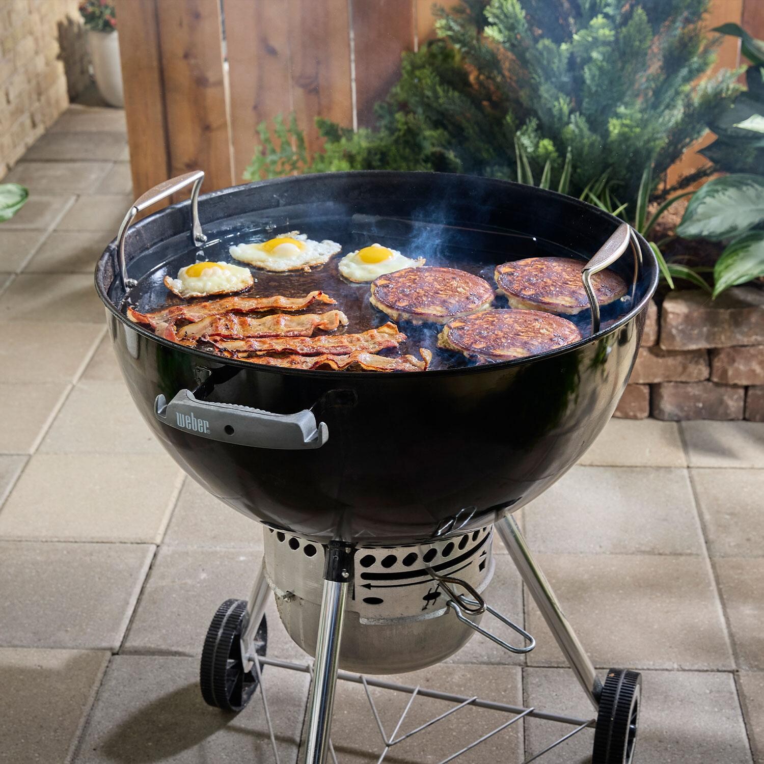 Weber 3400382 Rust-Resistant Griddle Insert - Cooking Breakfast - Lifestyle