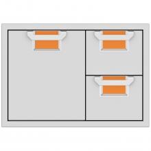 Aspire By Hestan 30-Inch Double Drawer And Single Storage Door Combo - Citra - AESDR30-OR image