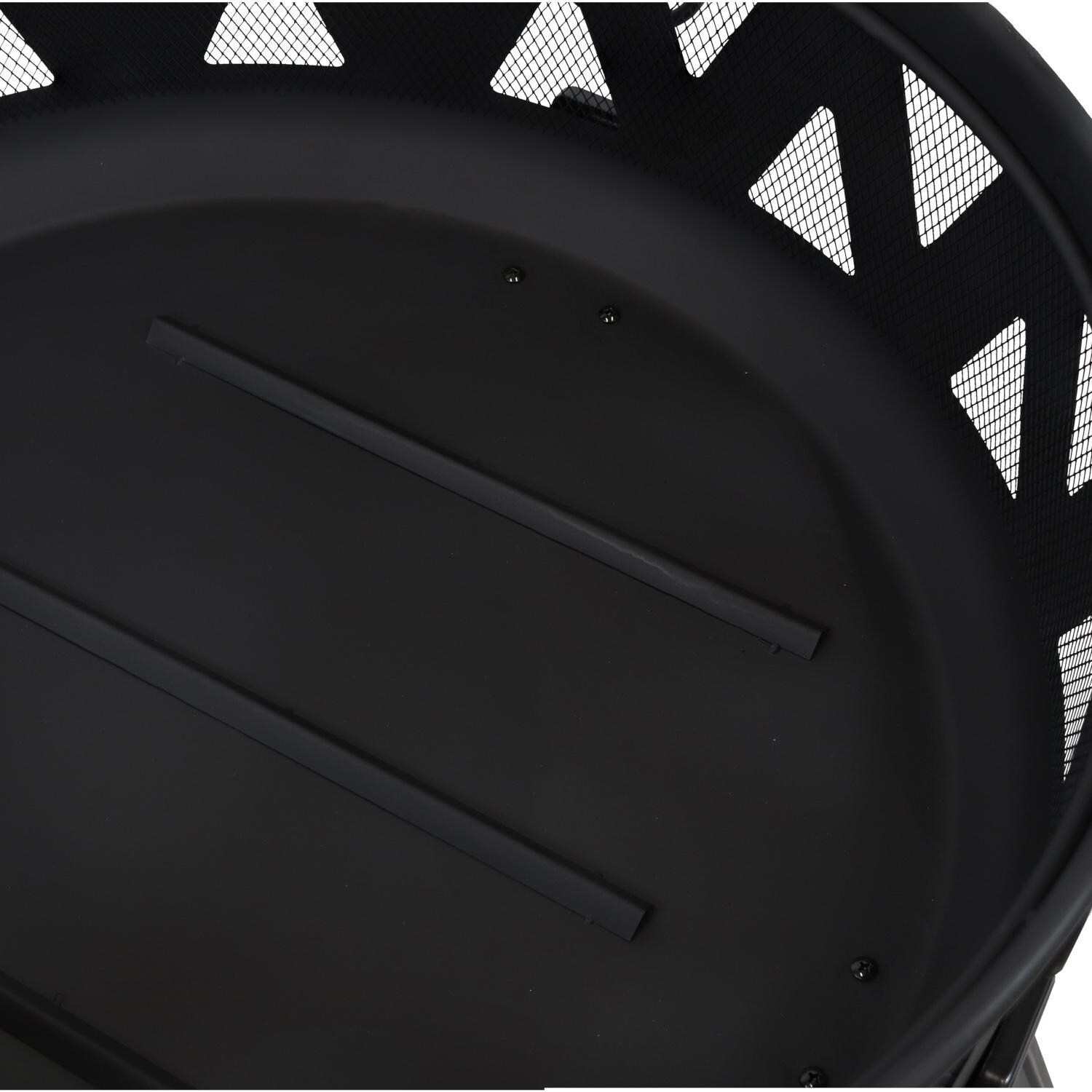 Ultimate Patio 34-Inch Steel Nordic-Inspired Wood Burning Fire Pit - Fire Bowl thumbnail