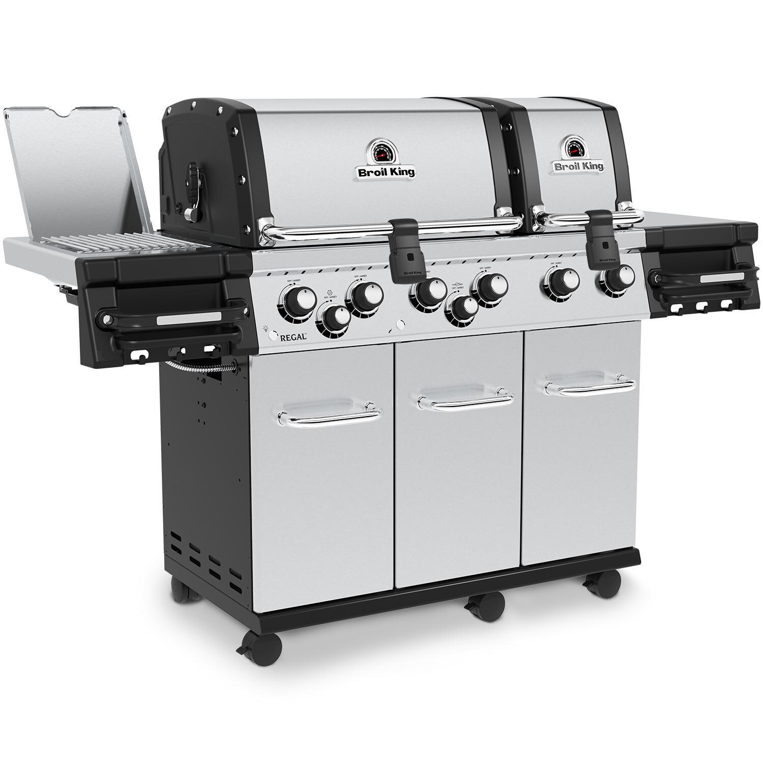 Broil King 957944 Regal S 690 PRO IR 38-Inch Propane Grill - Angled Right Closed - White Background thumbnail