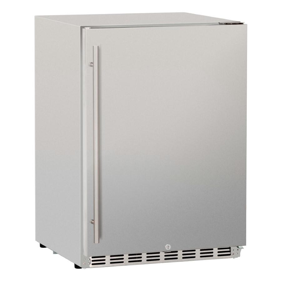 American Made Grills AMG-RFR-24D 5.3c Deluxe Outdoor Rated Fridge - Closed Angled View thumbnail