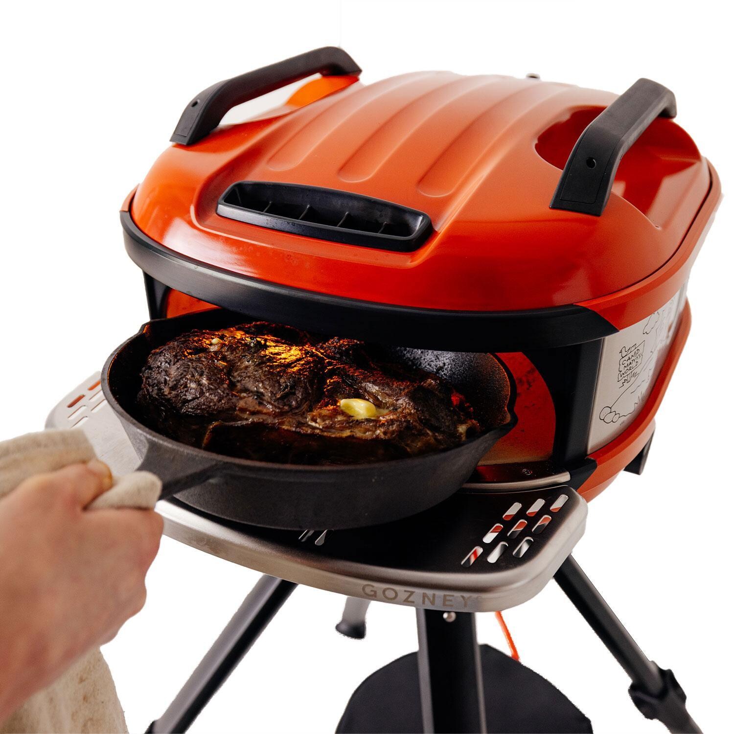 Matty Matheson x Gozney GTPOGUS1225 Limited-Edition Tread Portable Propane Pizza Oven - Orange - Brisket Cooking - Lifestyle thumbnail