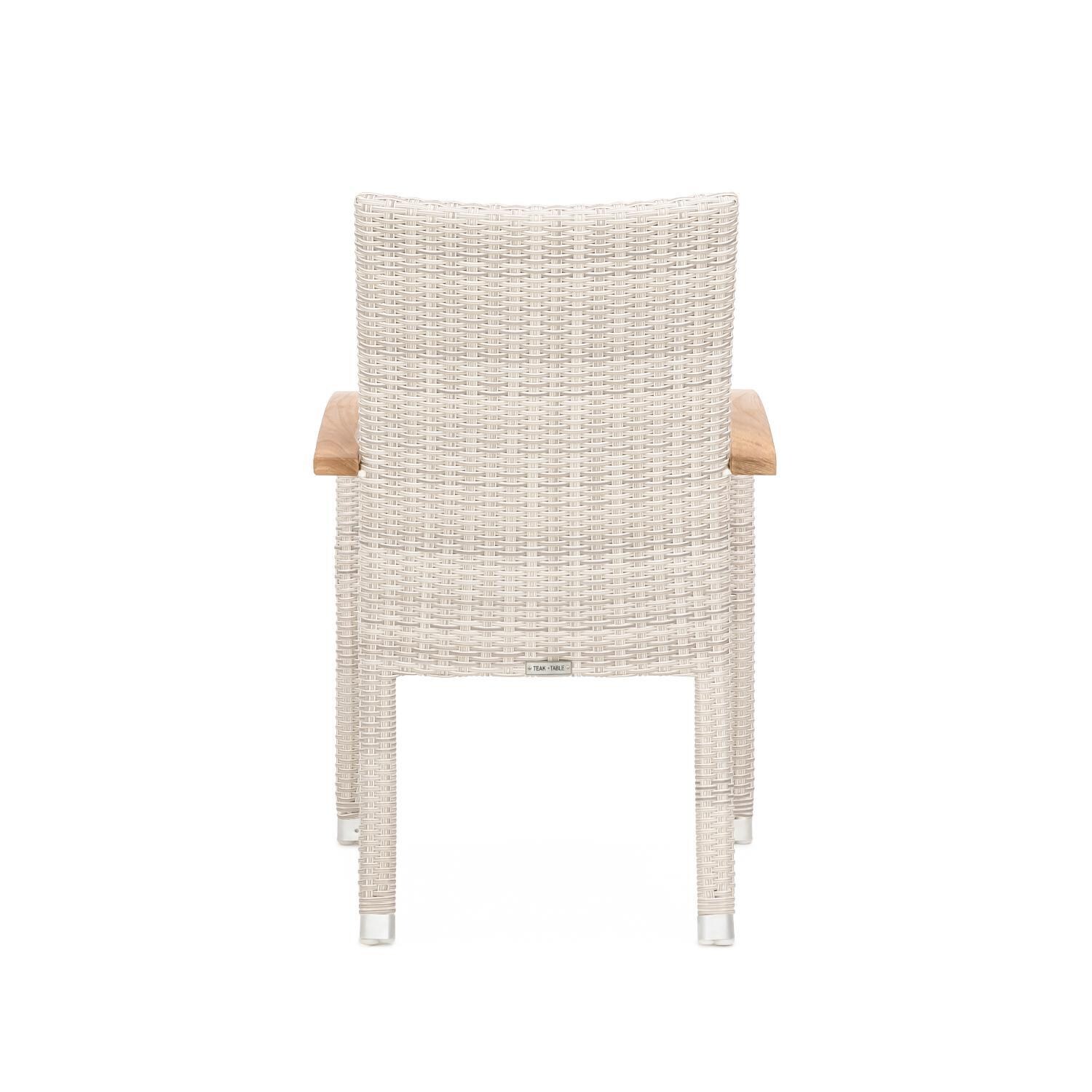 Teak + Table Oyster Bay Dining Chair in Stacking in Granite - Stacking, Back - White Background thumbnail
