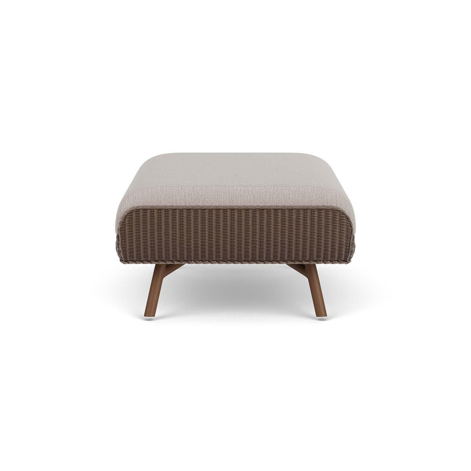 Lloyd Flanders Essence Ottoman W/Remy Cloud Fabric - Bark Finish - Side thumbnail