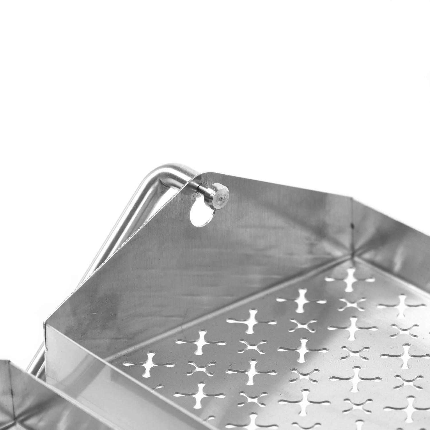 BBQGuys Signature BBQ-RRW Rib Rotisserie Rotating BBQ Grill Trays - Connectors - White Background thumbnail