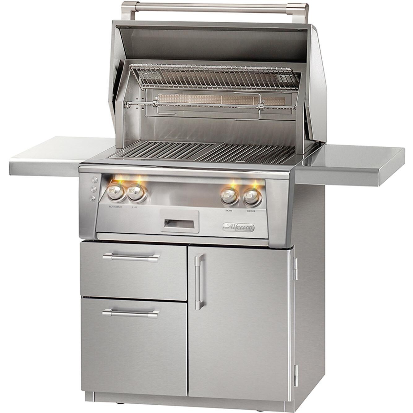 Alfresco Gas Grills ALXE 30-Inch All Infrared On Deluxe Cart NG Grill thumbnail