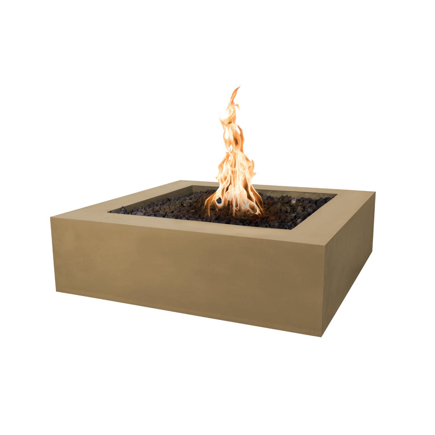Brown Square Quad GFRC Fire Pit thumbnail