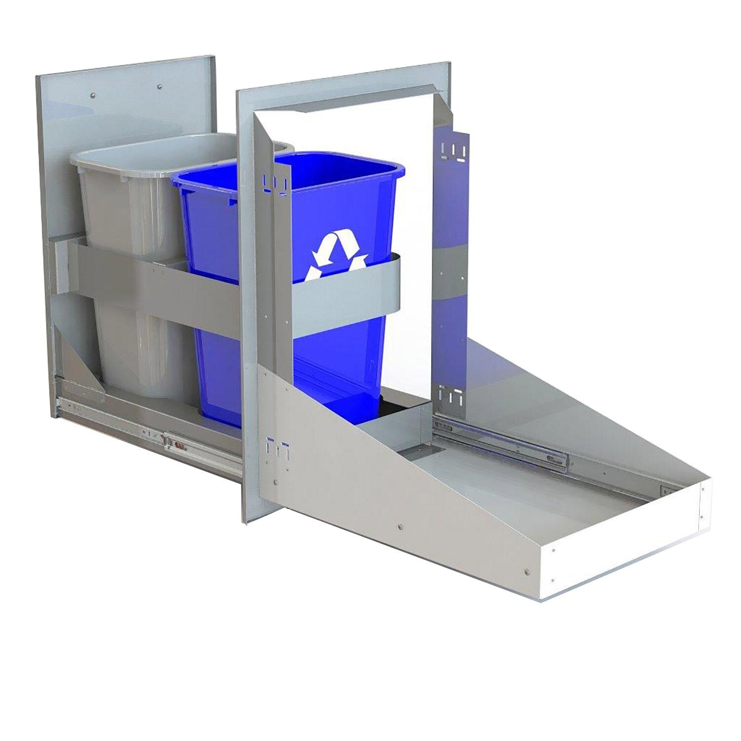 Alfresco 26-Inch Dual Roll-Out Trash & Recycle Bin - Drawer Extended thumbnail