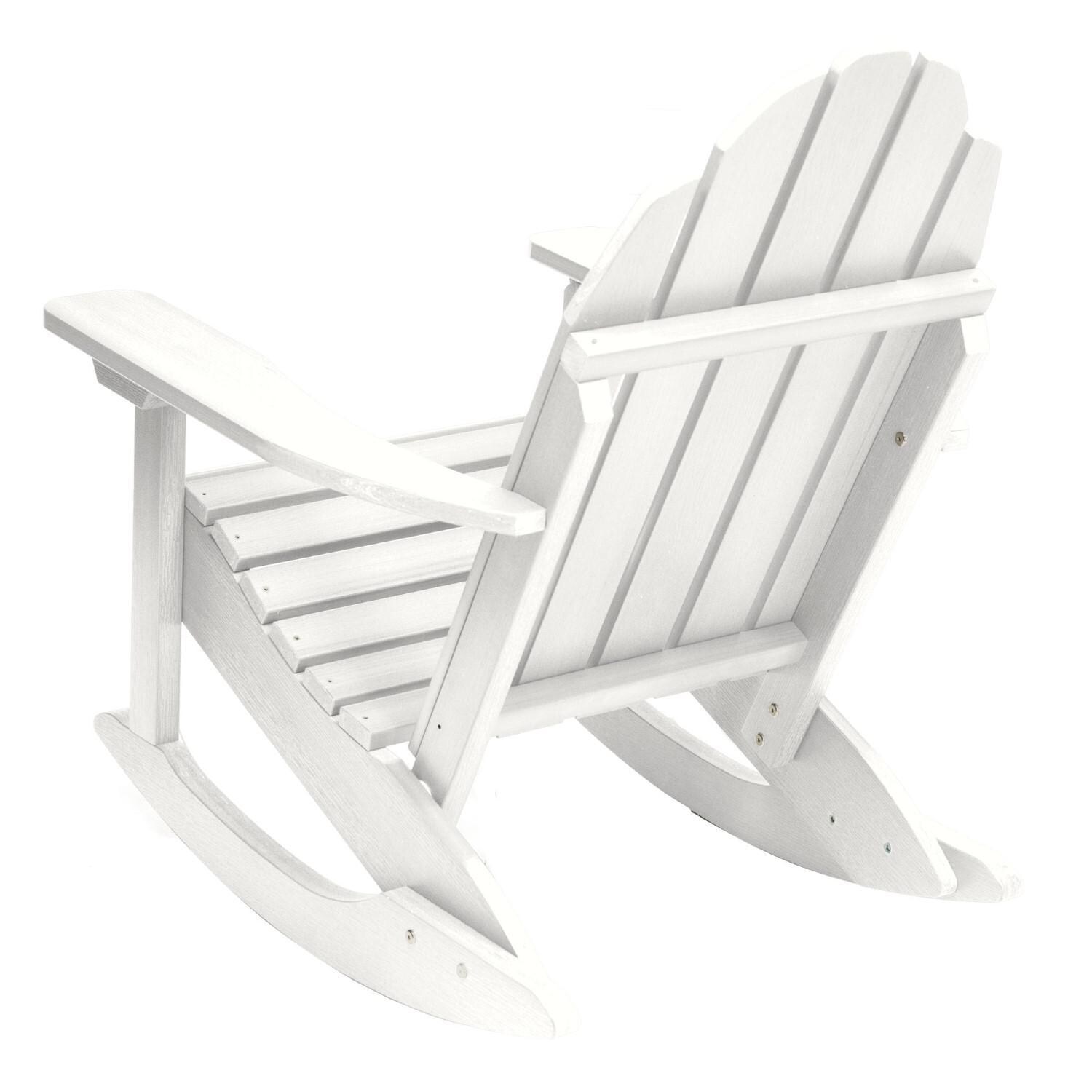 Lakeview The Charmville Adirondack Rocking Chair - White - Back thumbnail
