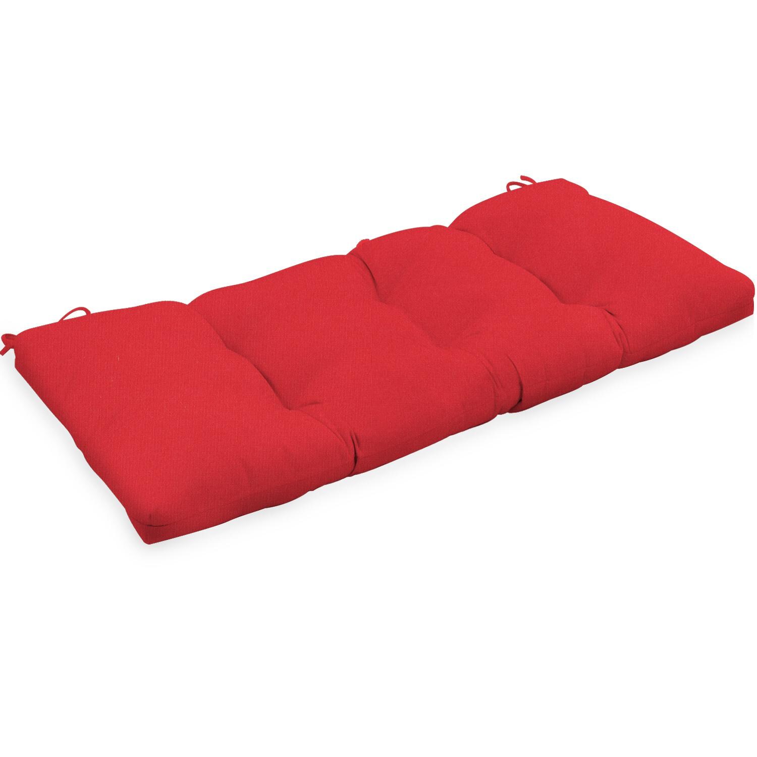 Sunbrella Canvas Jockey Red Small Outdoor Replacement Bench Cushion By UltimatePatio.com thumbnail