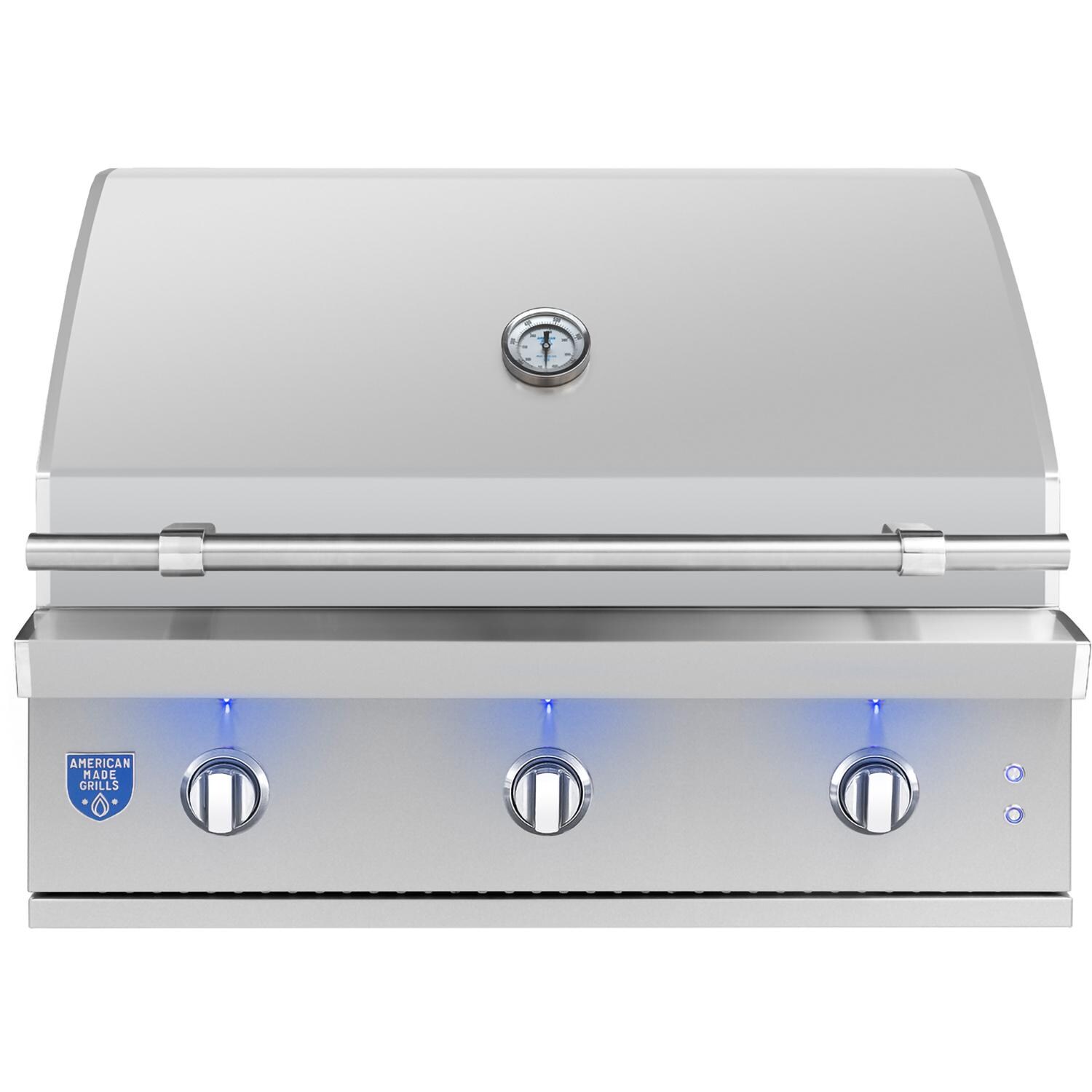 American Made Grills Atlas 36 Inch Grill ATS36-B-NG - Natural Gas - Lid Closed - White Background thumbnail