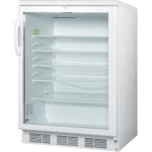 Summit 24-Inch 5.5 Cu. Ft. Commercial Rated Beverage Refrigerator - White - SCR600LBI