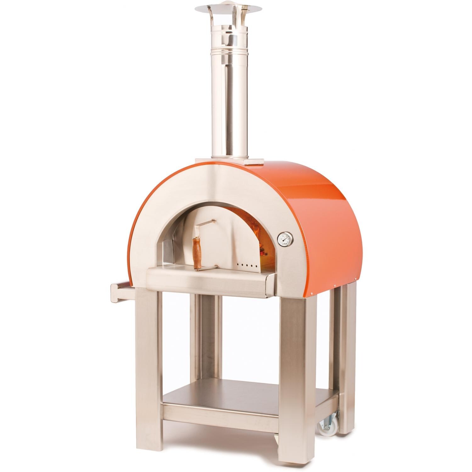 Alfa Forno 5 Minuti Wood Burning Pizza Oven On Cart - Orange thumbnail