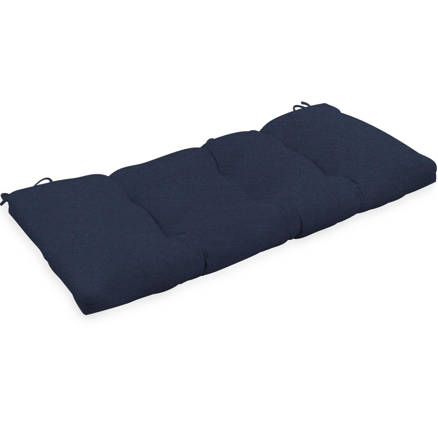 Sunbrella Canvas Navy Medium Outdoor Replacement Bench Cushion By UltimatePatio.com thumbnail