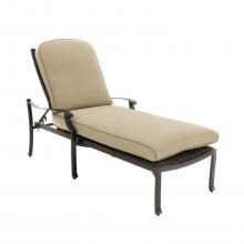 Carondelet Wicker Patio Chaise Lounge W/ Sunbrella Spectrum Sand Cushion By Lakeview Outdoor Designs image