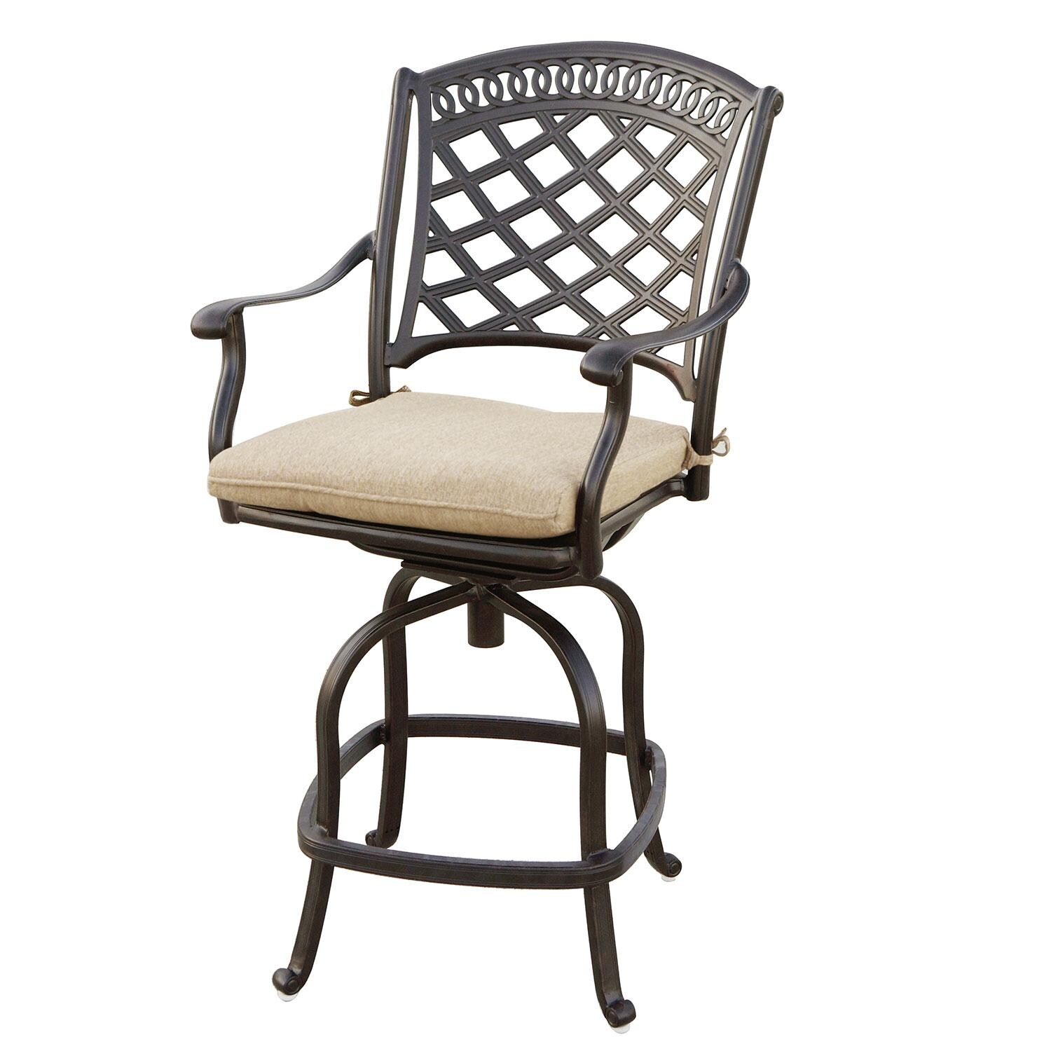 Darlee Sedona Patio Counter Height Swivel Bar Stool - Antique Bronze thumbnail