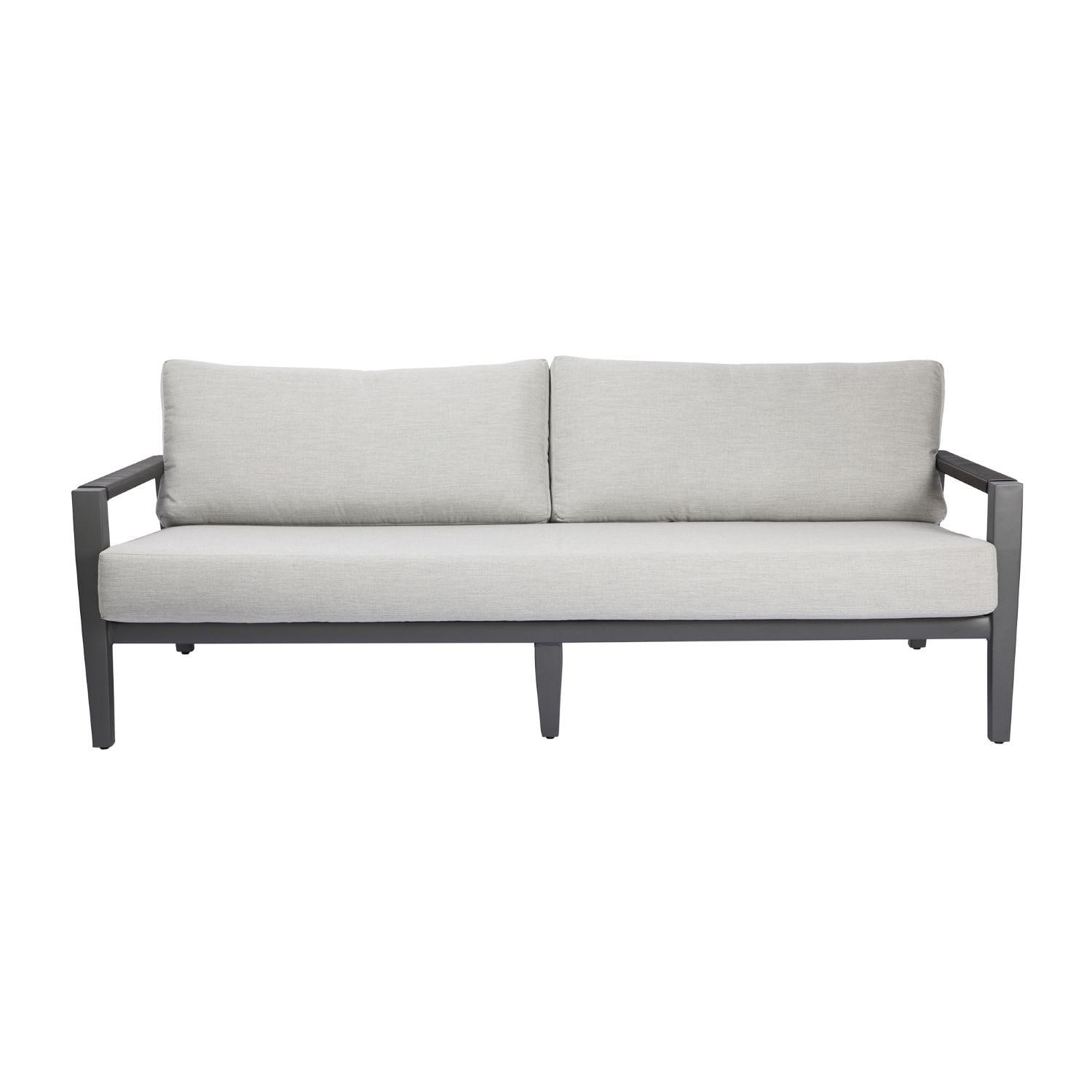 Elementi OS-2506T Laguna Outdoor Aluminum Sofa w/ Sunbrella Cushions - Display - White Background thumbnail