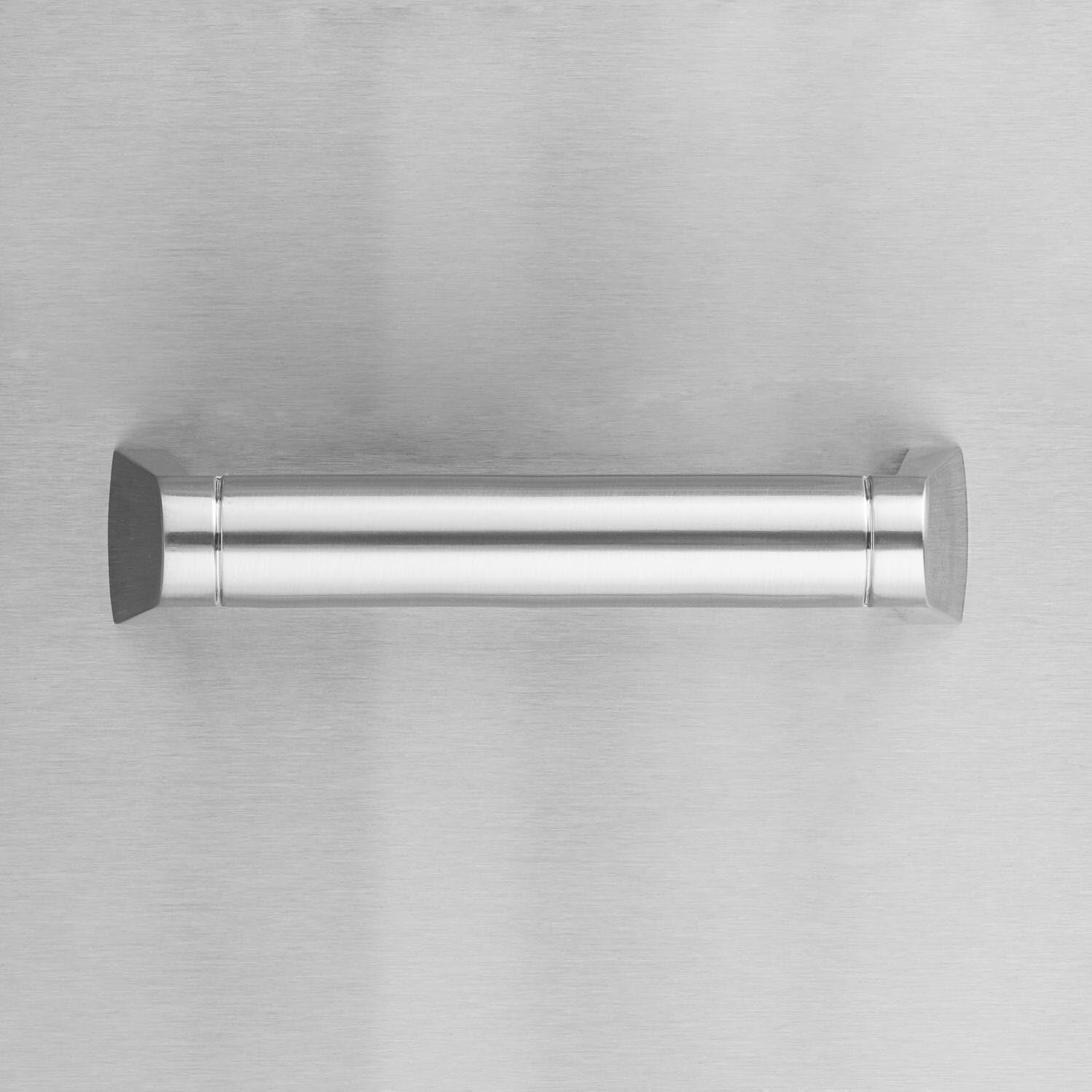BBQGuys Signature 13-in Contempo/Traditional Stainless Steel Narrow Roll-Out Trash Bin - Contempo Handle - Detail