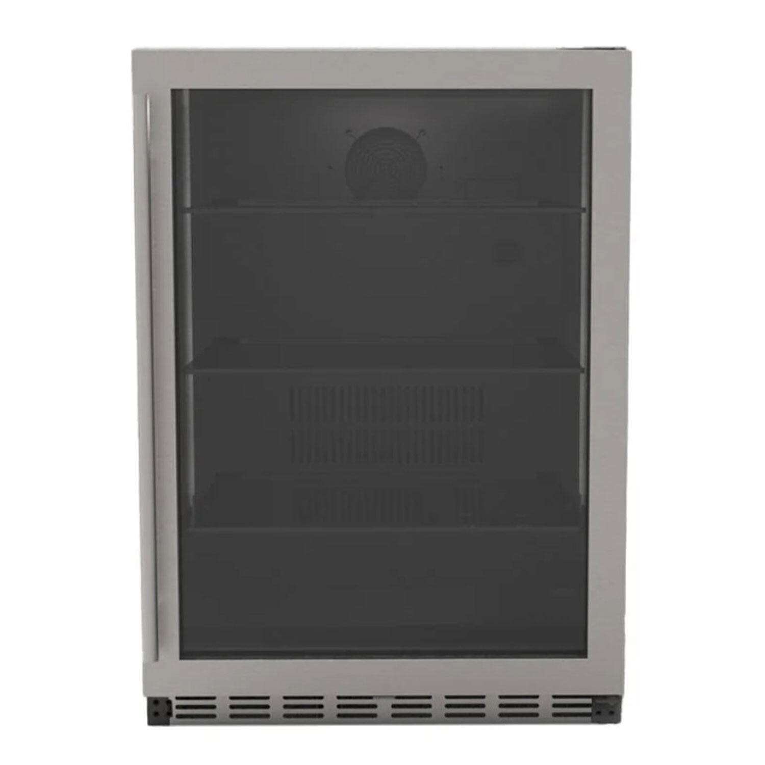 Summerset RFR-24G 24 Inch Outdoor Rated Refrigerator w/ Glass Door - Display - White Background thumbnail