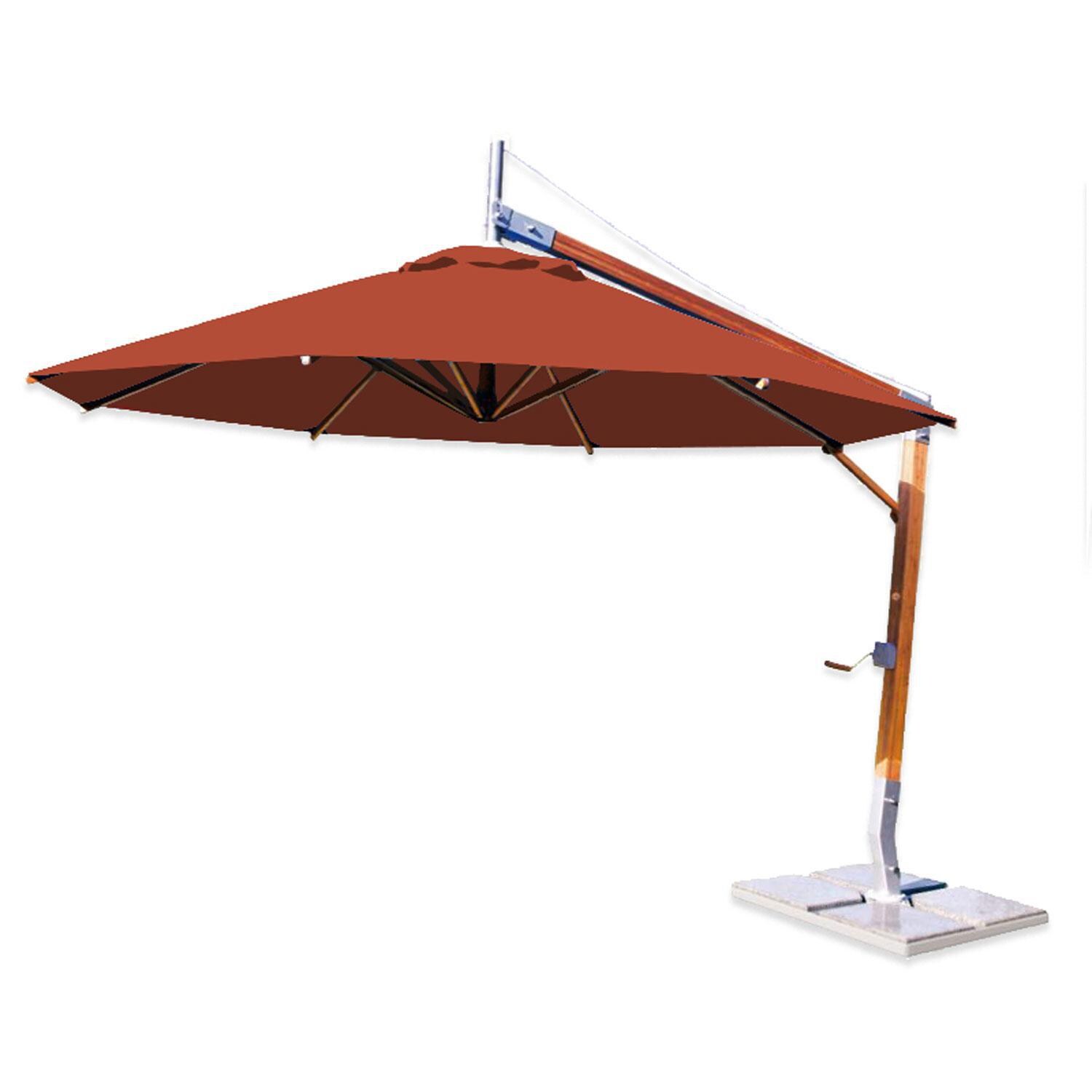 Bambrella Sirocco 10 Ft. Round Sidewind Umbrella - Terracotta Canopy