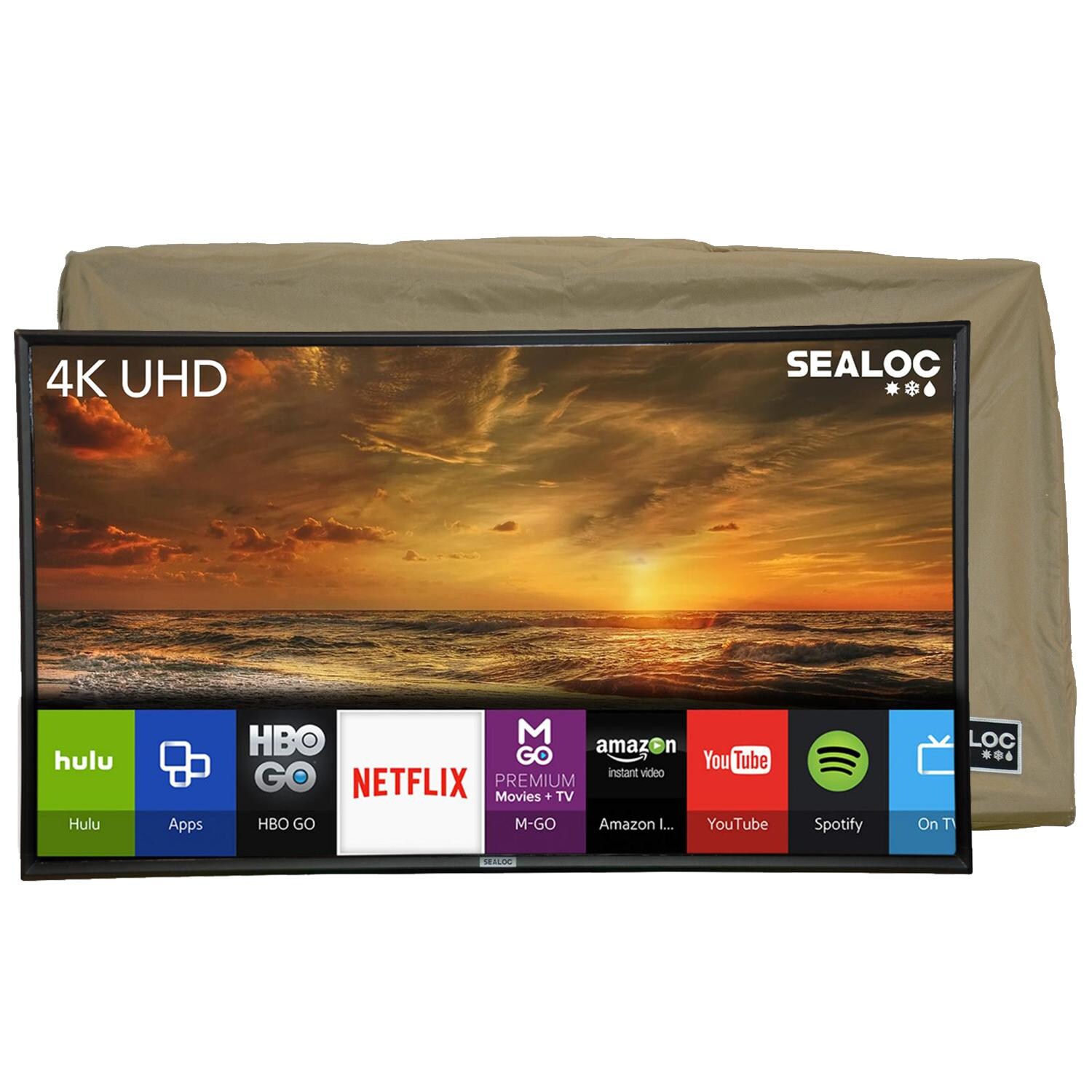 Sealoc Coastal Silver Series 65 Inch 4K LED Outdoor Smart UHDTV W/ Custom Fit TV Cover - CST-SLV-LG65 thumbnail
