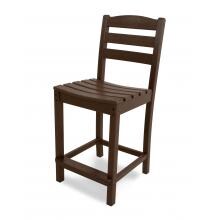 La Casa Cafe Mahogany Recycled Plastic Wood Patio Counter Height Bar Stool By POLYWOOD
