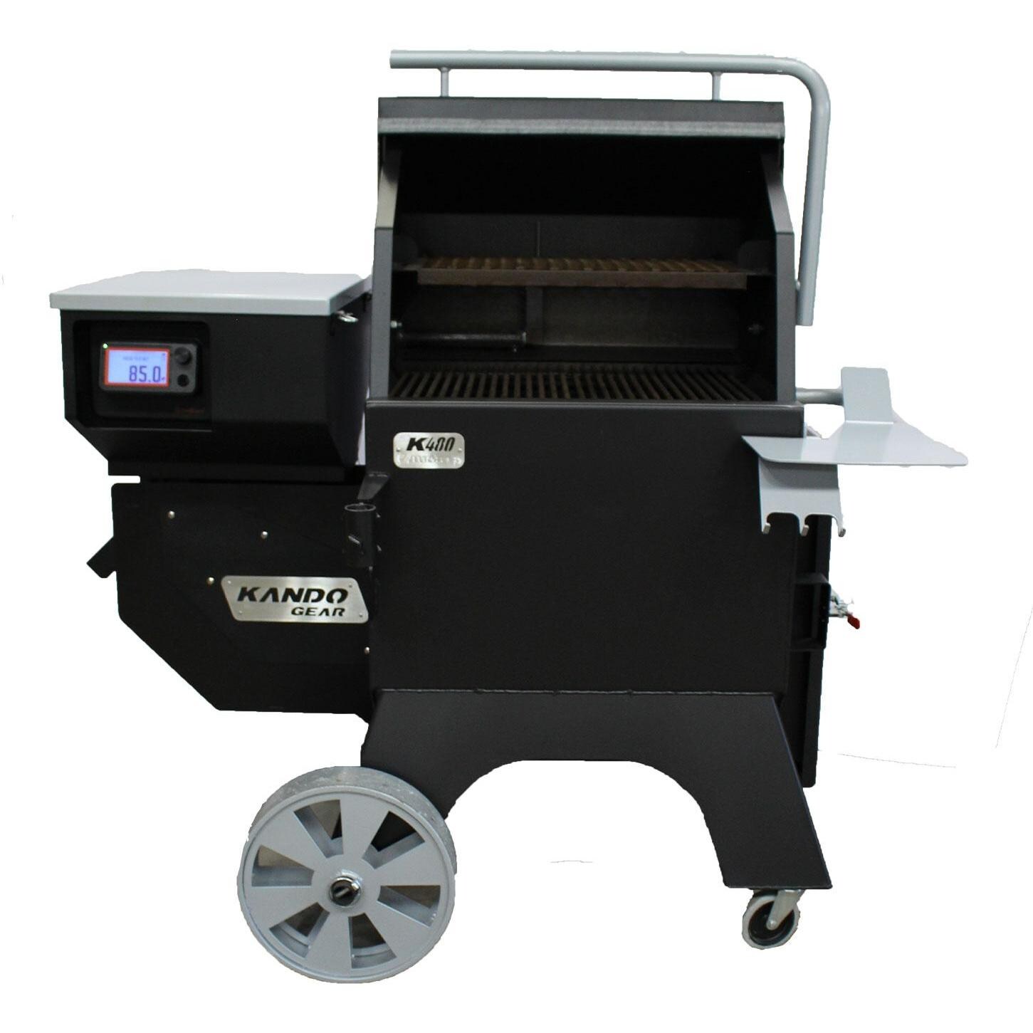 KANDO Gear K480 Pellet Grill - Open - Front - White Background thumbnail