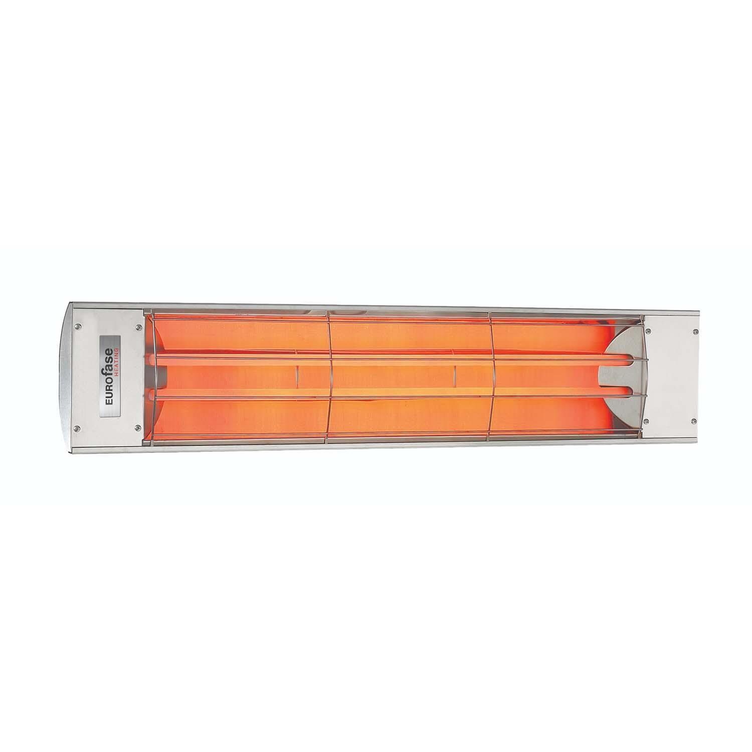 Eurofase 39-Inch 5000 Watt Dual Element 240V Electric Infrared Patio Heater - Stainless Steel - EF50240S