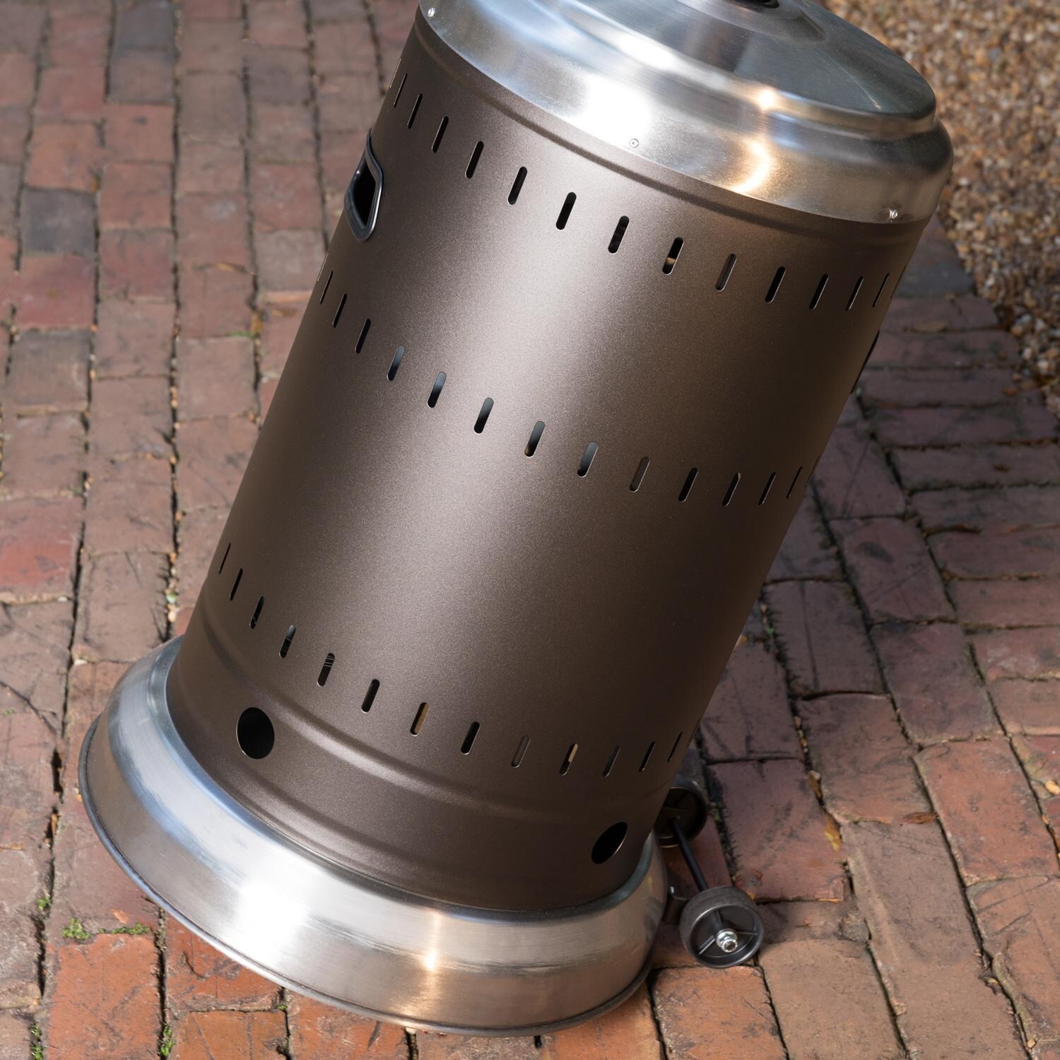 Ultimate Patio SC63010 Propane Portable Patio Heater - Ash + Stainless Steel - Moving Heater Around Patio thumbnail